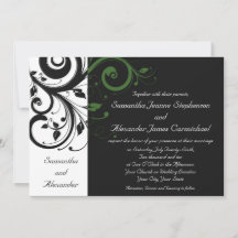 Negro y blanco con acento de nado verde