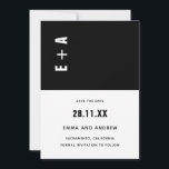 Invitación Negro y Blanco en Negrita Iniciales Minimalistas B<br><div class="desc">Se puede personalizar completamente para satisfacer sus necesidades.
© Gorjo Designs. Hecho para usted a través de la plataforma Zazzle. 

// ¿Necesita ayuda para personalizar su diseño? ¿Tiene otras ideas? No dude en ponerse en contacto conmigo (Zoe) directamente a través del botón de contacto a continuación.</div>