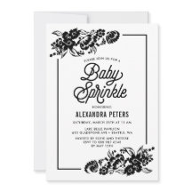 Negro y blanco moderado de acento floral bebollo