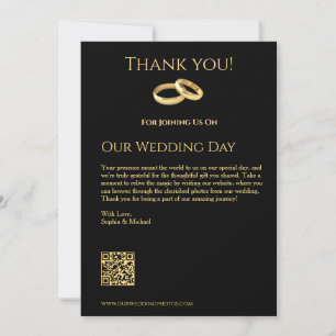 Invitación Negro y Boda de oro-