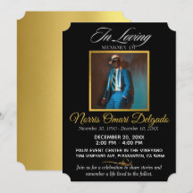 Negro y dorado| Celebración de la vida Foto elegan
