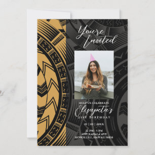 Invitación Negro y oro