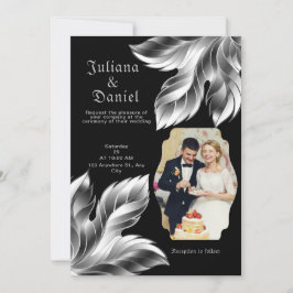 Invitación Negro y plata
