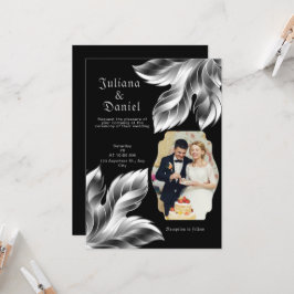 Invitación Negro y plata