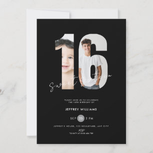 Invitación Negros Dulces Dieciséis Chicos - Foto 16 Cumpleaño