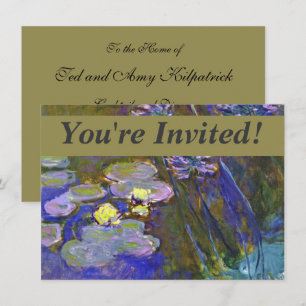 Invitación Nenúfares Agapanthus de Claude Monet