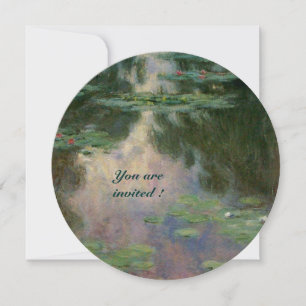 INVITACIÓN NENÚFARES EN ROSA VERDE AZUL REFLEJOS