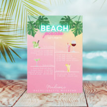 Neon Beach Por Favor Bachelorette Weekend Itinerar