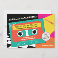 Neon Cassette Surprise de los años 80
