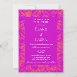 Invitación Neon Crush Verano Brillante Audaz Personalizado