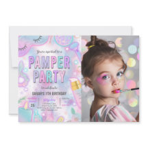 Neon Glow Pamper Spa Fiesta Fotos de cumpleaños