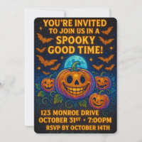Neon Glow Pumpkin Halloween Party