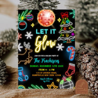 Neon Let It Glow Navidad Holiday Party