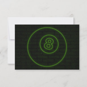 Invitación neón light eightball