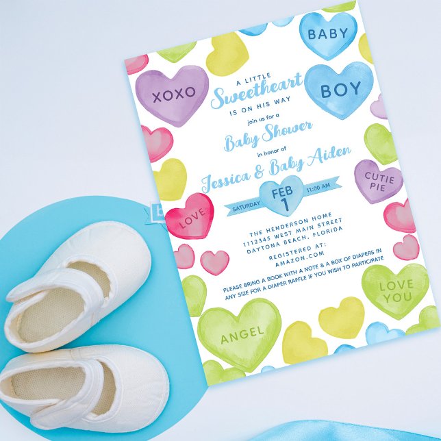 Invitación Neon Little Slove Themed Boy Baby Shower (Subido por el creador)