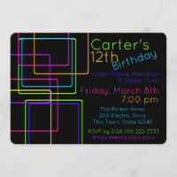 Neon Night Glow Techno Video Sleep Over Birday