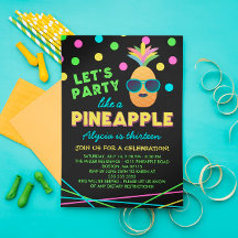 Neon Pineapple Birday Party