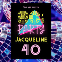 Neon Pink, Fiesta editable de los años 80, cumplea