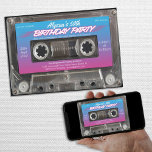 Invitación Neon Retro 80 Cassette 50 cumpleaños<br><div class="desc">Neon Retro 80 Cassette 50th Birthday Party Invitation. Trátese de vuelta a la vibrante y electrizante época de los años 80 con nuestro tema de fiesta de cumpleaños Neon Retro Cassette! Celebremos en verdadero estilo de retroceso con luces de neón, colores llamativos y cintas de cassette icónicas. Prepárate para deleitarte...</div>