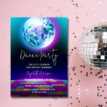Invitación Neon Retro Dance Disco Fiesta de cumpleaños<br><div class="desc">Invitación a la fiesta de cumpleaños de la discoteca Neon retro. Disfrute de este diseño de inspiración retro que le transportará de vuelta a la era disco. Vamos a iluminar la pista de baile y boogie hasta el golpe funky toda la noche. Prepárate para una fiesta de cumpleaños de la...</div>