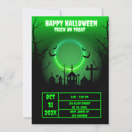 INVITACIÓN NEON SPOOKY HALLOWEEN PARTIDO