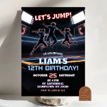 Invitación Neon Trampoline Park Birthday Boy<br><div class="desc">Neon Trampoline Park Birthday Party,  Let's Jump Birthday Invite,  Bruh You In Jumping Park Birthday,  Urban Air Outdoor Birthday Party</div>