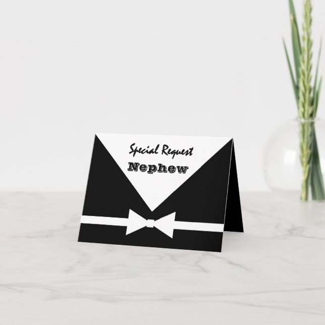 Invitación NEPHEW - Petición especial - Be My Page Boy (Anverso)