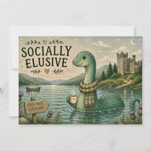 Invitación Nessie Críptida Acogedora Socialmente Esquiva Loch