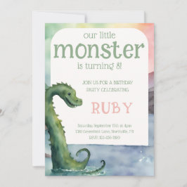 Invitación Nessie Little Monster Birthday Invitation