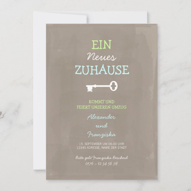Invitación Nette Einweihungsparty Einladung (Anverso)