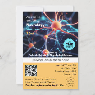 Invitación Neurología Neurocirugía Conferencia médica Código 