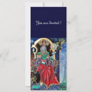 Invitación NEUROMANCER , azul rojo, blanco