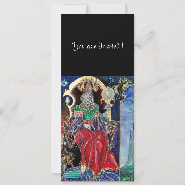 Invitación NEUROMANCER , azul rojo, negro blanco (Anverso)