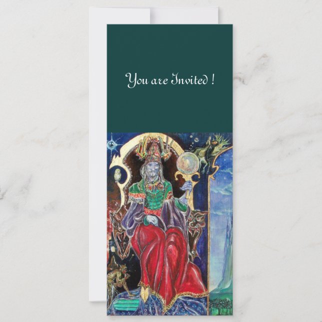 Invitación NEUROMANCER , azul rojo, verde blanco (Anverso)