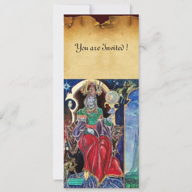 Invitación NEUROMANCER , pergamino azul rojo (Anverso)