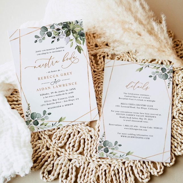 Invitación Neustra Boda Rustic Greeneration Gold Boda (Subido por el creador)