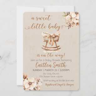 Invitación neutral a la cuna de Baby Shower
