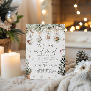 Invitación Neutral a Winter Onederland