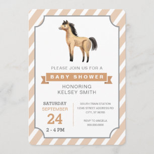 Invitación Neutral Baby Shower del género de la granja del