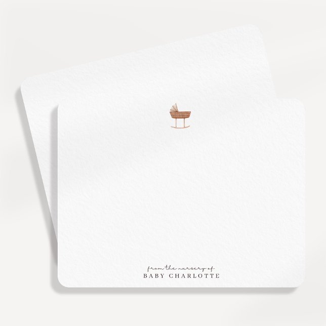 Invitación Neutral Bassinet Nursery Note Card (Subido por el creador)