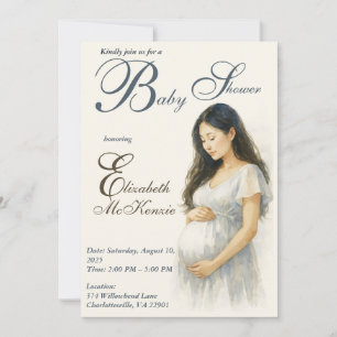 Invitación Neutral Boho Elegance Baby Shower Asian Mom to be