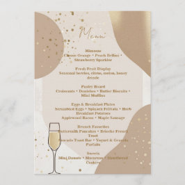 Invitación Neutral Brunch Menu Card – Minimalist Beige