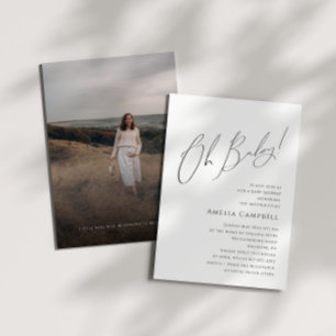 Invitación Neutral capricho, ¡nena! Baby Shower fotográfico