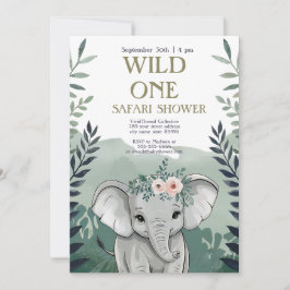 Invitación neutral de Baby Shower al Boho Safari
