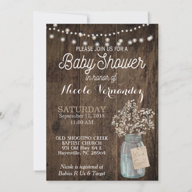 Invitación neutral de Baby Shower de la (Anverso)