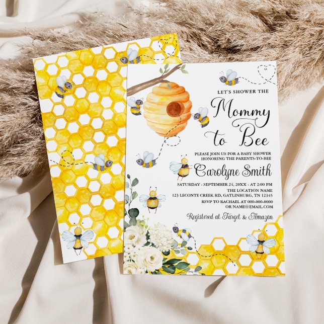 Invitación neutral de Baby Shower de mami to beee (Subido por el creador)