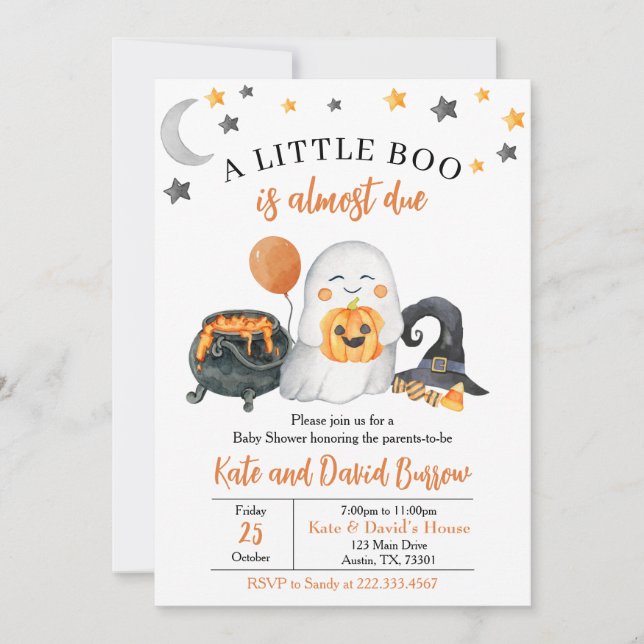 Invitación neutral de Baby Shower de un poco de se (Anverso)