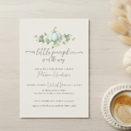 Invitación neutral de género Baby Shower de calaba