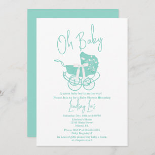 Invitación neutral de género de Baby Shower modern