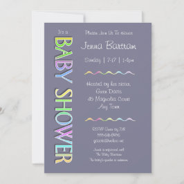 Invitación neutral de género de Pastel Baby Shower